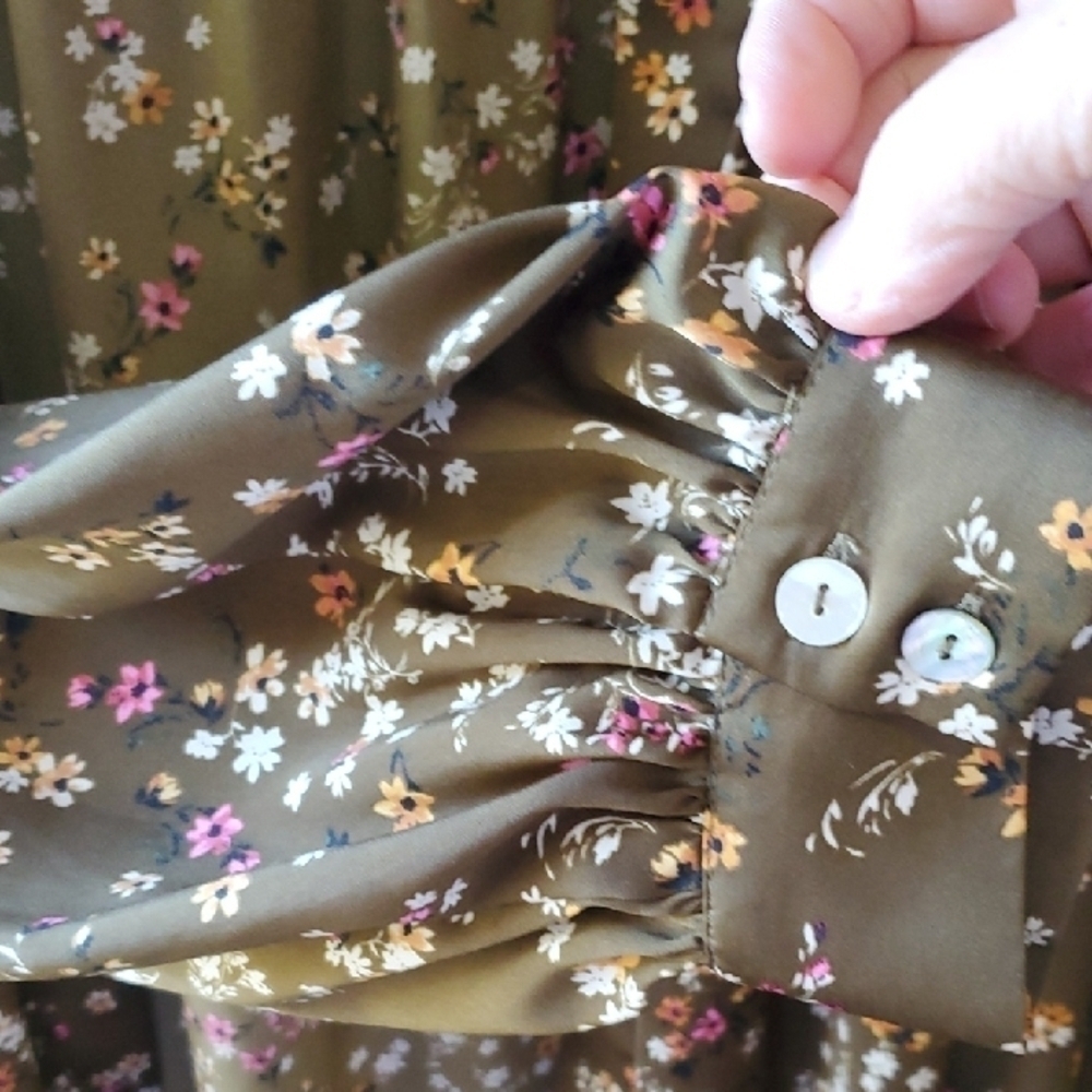 Saltwater Luxe Floral brownish olive  Women's duster - Picture 5 of 9